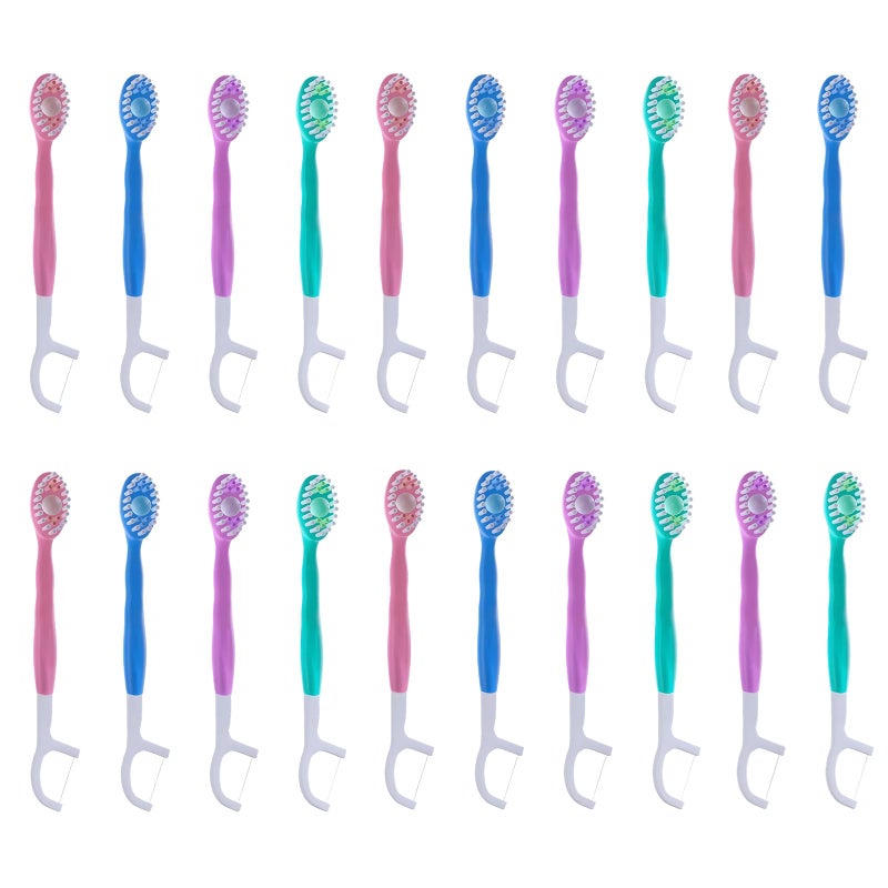20 Pack Disposable Toothbrush with Toothpaste, Mini Toothbrush for Travel, Compact Oral Care Solution for Long Flights, Camping, and Office Commuting